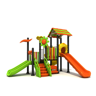 Preschool Kids Plastic Slide Custom Outdoor Playground Equipment For Children Play Set