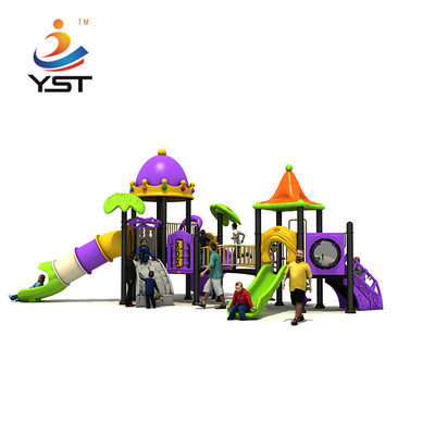 Preschool Galvanized Steel Kids Playground Slide PVC Coated