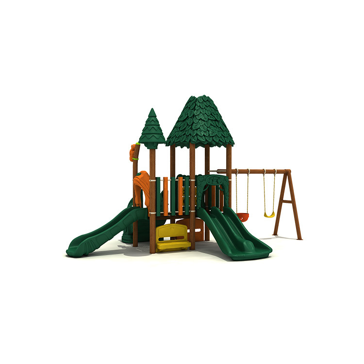 Nursery School Children Playground Equipment Outside Slide Multicolor