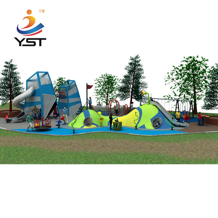 Outdoor Custom Playground Slides , Large Playground Equipment Slides