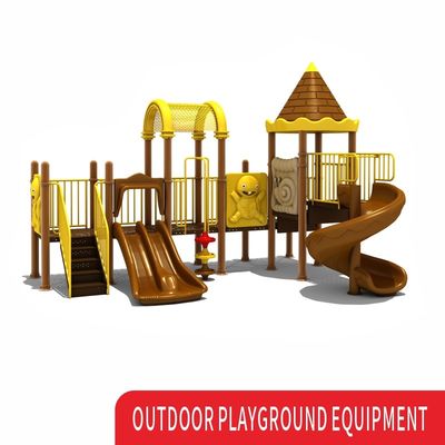 Equipamento de playground de plástico para crianças com deslizamento e balanço