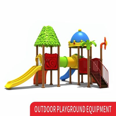 Custom Outdoor Playground Jardim Playhouse Kids Swing Sets Slip N Tube Slide de plástico